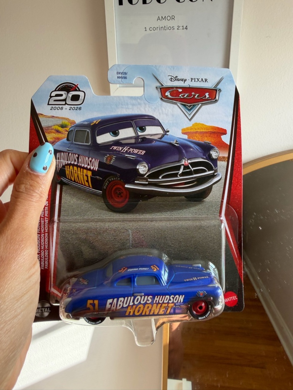 Disney Fabulous Hudson Hornet Blue Die-Cast Car